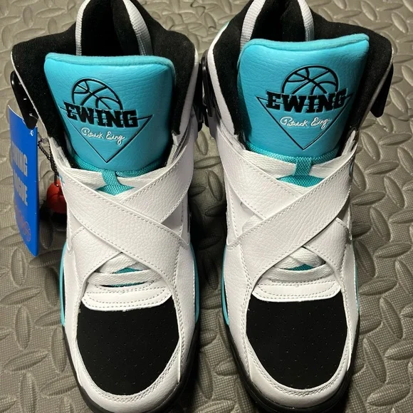 Ewing Athletics Rogue White Black Cyan Blue Patrick Ewing Basketball Sho… - Picture 2 of 13
